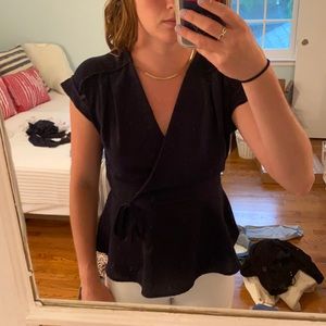 Navy blue formal top